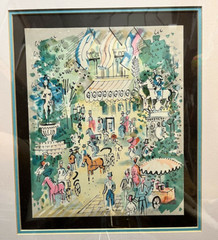 Framed Charles Cobelle Signed Lithograph Art COA 162/500 Titled „Rue De La Paix“