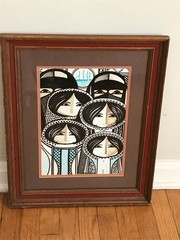 Orig Mid Eastern Art „Mid East, Egyptian, Muslim Women“ Taha El Gamal 17X22 EC
