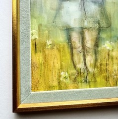 Early Original Donna Howell-Sickles Painting Portrait of Girl 1972 Texas Vintage