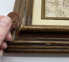 Vintage William Newport Barn Oil Painting Signed Landscape Linen Frame