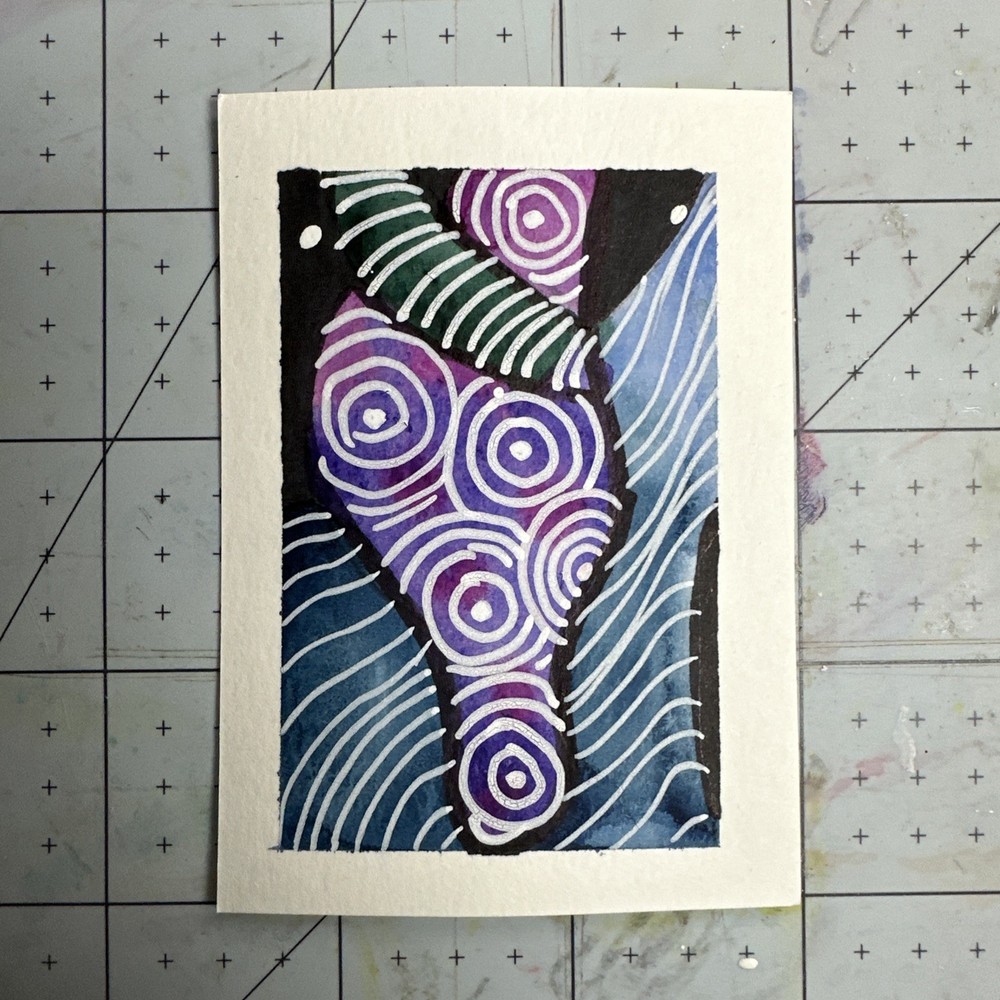 ACEO Original Art Card – Intertwined Abstracts – 1K to OK #121