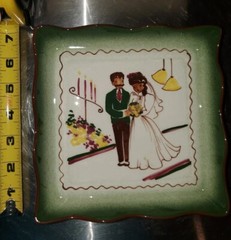 Two Vintage ceramic wall plaque from „Decorate Ceramics Inc“ Florencita CA