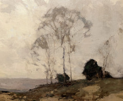 Chauncey Foster Ryder Impressionist Landscape Oil Painting with Trees