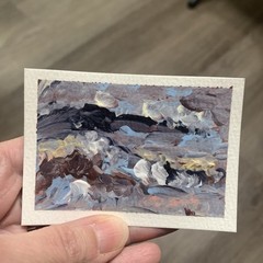 ACEO Original Painting Impressionism Abstract Nature Landscape Acrylic