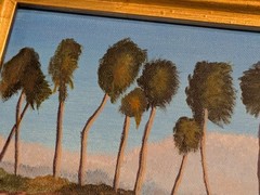 Vintage Beach Framed Painting Signed by Laura Mayfield 20″x 16-1/2″