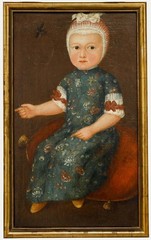 18th Century Oil – Girl with Maybug