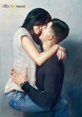 Custom Portrait From Photo Real Oil Painting On Canvas Hand Painted Family Gift