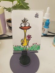 ACEO Art Card Original Painting Signed By Artist Amy Daisee Duck Chick Chicken