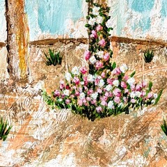 Original Hand Painted Crosses 12×9 Expressionist Acrylic Painting Paper