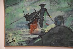 Carlo of Hollywood Oil On Canvas Painting Mid Century