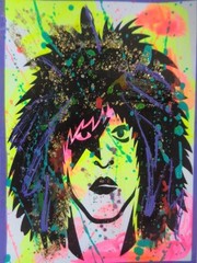 ATC ACEO Music KISS PAUL STANLEY THE STARCHILD Abstract Art