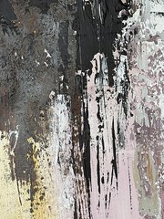 Beige Violet Abstract Painting Textured Modern Neutral Wall Art Canvas 28×36
