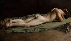 Hand Painted Oil Painting art Young Male Nude Men on Canvas 24″x36″