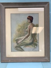 Pastel Artwork “Lynn” by Jim LaCorte Rockport, MA. Framed 23 1/4” by 19 1/4”