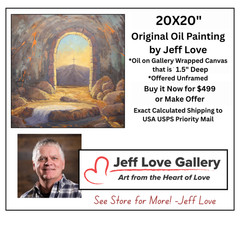 Art Original Oil Painting Large 20X20 Jesus Empty Tomb Resurrection By Jeff Love