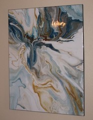 Abstract Painting RESIN Canvas Wall Art Large Framed SIGNED US ELOISExxx
