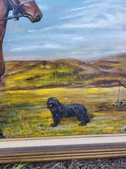 Signed Hungarian Sheep Herder Painting 43″x31″ Feb 1975