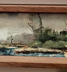 1966 BEVERLY FETTIG Palette Knife Oil Painting Hawaii Framed Signed Art Set Of 4