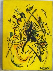 Wassily Kandinsky painting oil on canvas signed stamped vintage