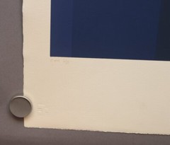 Fritz RUOFF Nürtingen 1906-86 – Geometrische Komposition in Dunkelblau – 8/121