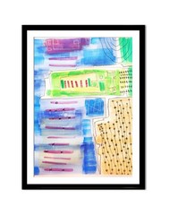 Original Abstract 11×14 Painting on Heavy Paper Watercolor Handmade Modern Art