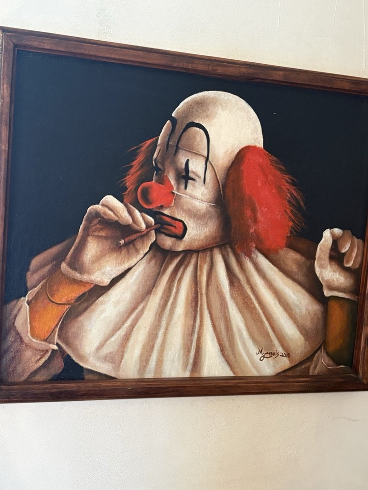 Doobie the clown art painting original signed