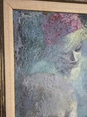 VTG Original Signed Irv Docktor Complex Abstract Textured Framed Canvas Painting