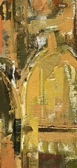 Original 1960’s Mid Century Modern Cityscape Oil Painting Parker Lee 28×36
