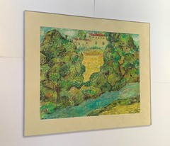 Painting Robert Bradbury Landscape Deia Mallorca Spain Original Oil Pastel