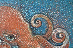 Original oil painting „Octopus“. The painting was created by a Ukrainian artist