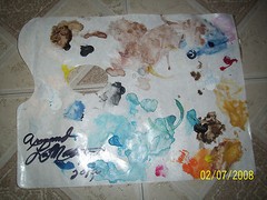 Armand Lamontagne original painting palette 2014 new rare one of a kind abstract