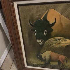 Artist Guy Nez Jr. Original Oil Painting Native Southwest, Signed. 23 1/2 X 28”