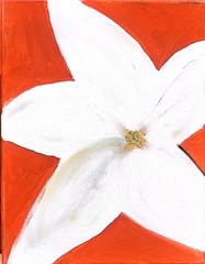 Star Jasmine: Contemporary Expressionist Original AcrylicPainting 11×14 Canvas