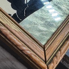 Vintage Reliance Reverse Painted Glass Art The Robin Butterfly Wing Effect Frame