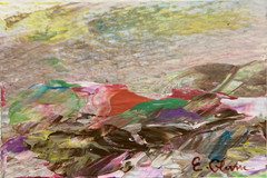 Original ACEO ATC Acrylic Painting Landscape Impressionism Abstract Nature