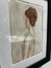 Water Color Woman Painting Original By Robert Thompson Framed