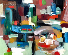 1960s ABSTRACT PAINTING – EXHIBITED WOMEN PAINTERS WEST & OLD BERGEN ART GUILD