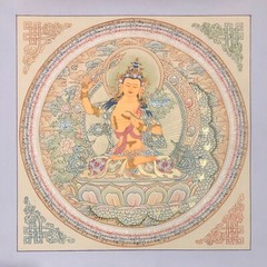 Top Quality 45x45cm Manjushree Mantra Mandala, Bodhisattva of Wisdom