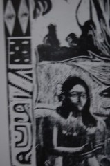 FRAMED PAUL GAUGUIN VINTAGE 1960’S PRINT OF THE WOODCUT „NAVE NAVE FENUA (1894)