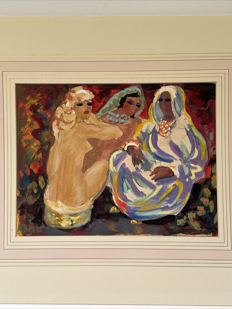 THEODORE NADEJEN PAINTING RUSSIAN AMERICAN MODERNIST Rare FAMOUS ILLUSTRATOR