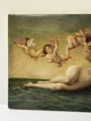 ANTIQUE PAINTING ICON ICONIC WOMAN FEMALE MODEL ANGELS Cherub Leonard Large