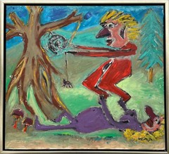 Expressionist Rolf Gjedsted Abstract Figure Composition Modern Art Painting