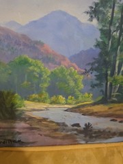 WINDBERG TECHNIQUE!! SIGNED D MILLER LANDSCAPE OIL ON WINDBERG ART PNL MUST SEE!