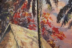 Chamnane Prisayne Oil on Canvas, Mekong River, c. 1971 Mid century, Vietnam