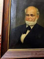 Superb American School „Formal Adult Male Portrait“ Oil Painting – Framed