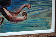 Sarah Wall ORIGINAL oil painting on wood The Deep Sea 43×33 SIGNED w COA $11,300