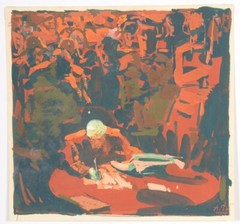 Anatoli Dovzhenko (1932-1991) „Lenin in Smolny (October 1917)“, 5 temperas (1)
