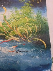 Original oil painting Ocean Scene Signed Not Mounted. 27 X 22