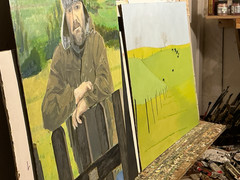 ORIGINAL SIGNED OIL PAINTING TITLED “HUNTSMAN” 24” X 20 1/2”