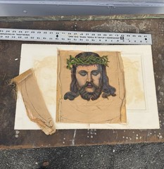 1941 Painting Jesus Tattoo Shroud Ghost Image